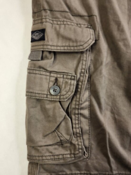 Lee Dungarees Mens 46 Shorts Gray 8 Pocket Cargo Outdoor Military Comfort Retro - Picture 5 of 13